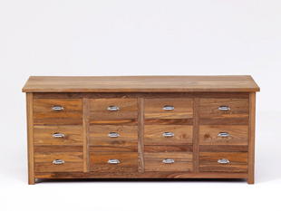 Design Sideboard made from historical Teakwood